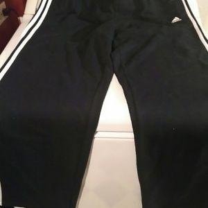 Adidas sweat jogging pants navy blue w/ stripes XL